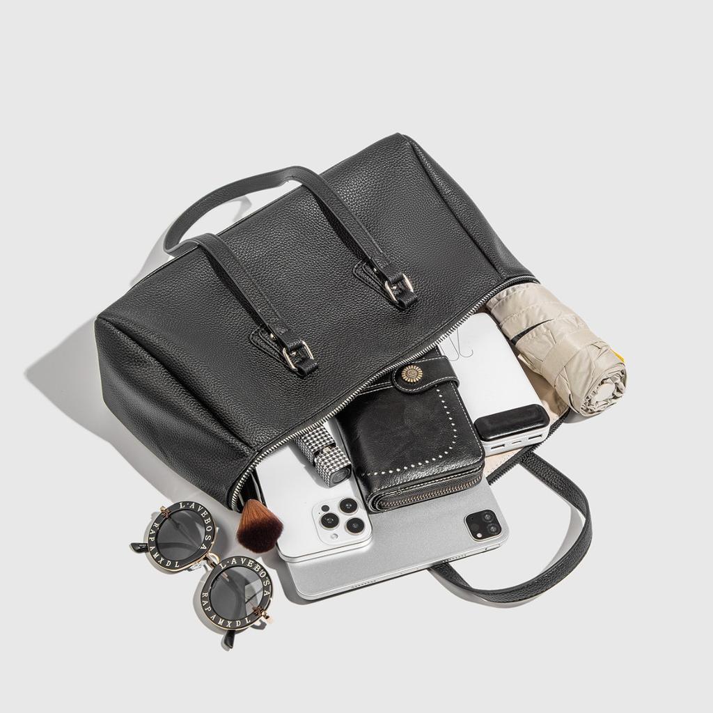 2025 New Retro Versatile Large Capacity Tote Bag Relaxed High-end Feel Office Commute Large Square Shoulder Bag