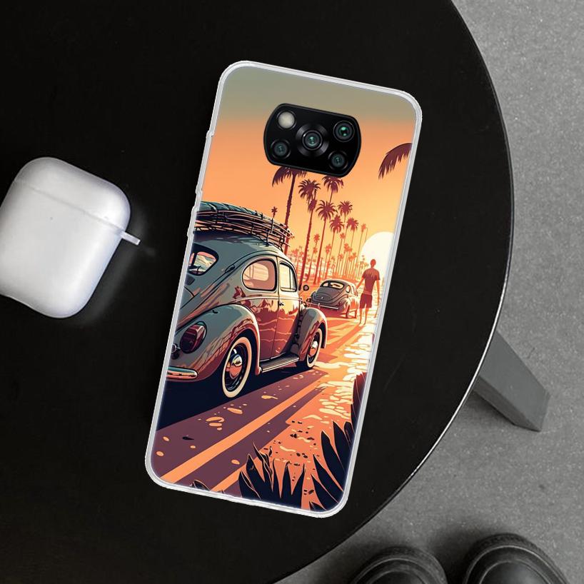 Classic Vintage Old Retro Car Phone Case Cover for Xiaomi Poco X6 X5 X7 Pro F7 Ultra Redmi 15C 15 13C 13 12C 12 10C 10 10A 9C 9A