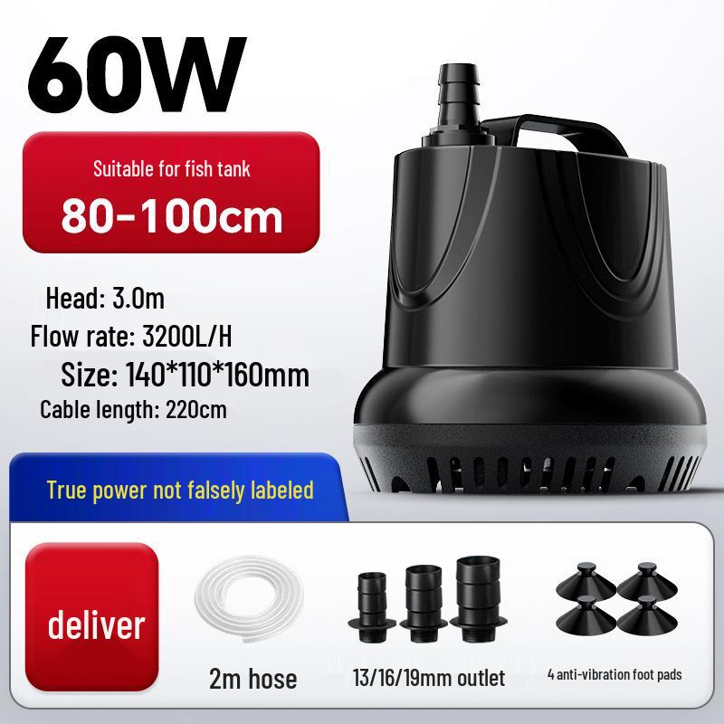 Silent Submersible Fish Tank Pump: Small Bottom Suction & Water Circulation Filter