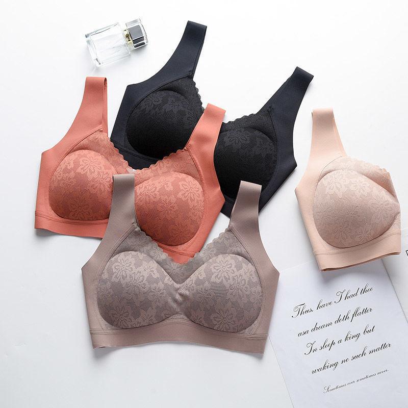 Women S Wireless Push Up Sexy Lace Seamless Sports Bra