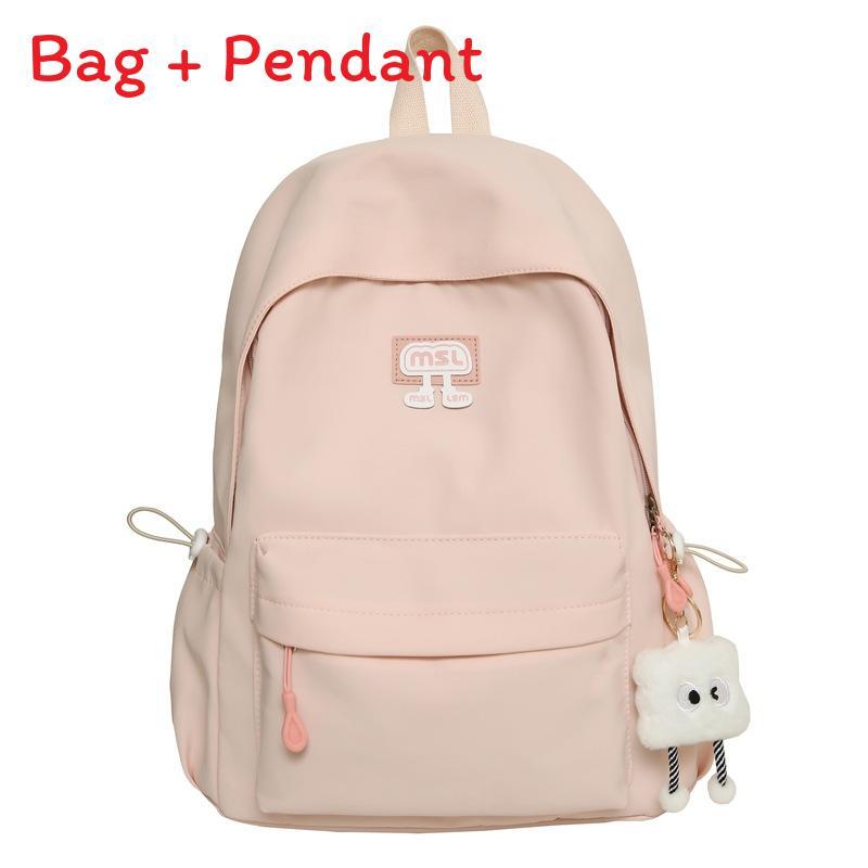 Girl Backpack For School With Breathable Nylon Material And Stylish Splicing Design