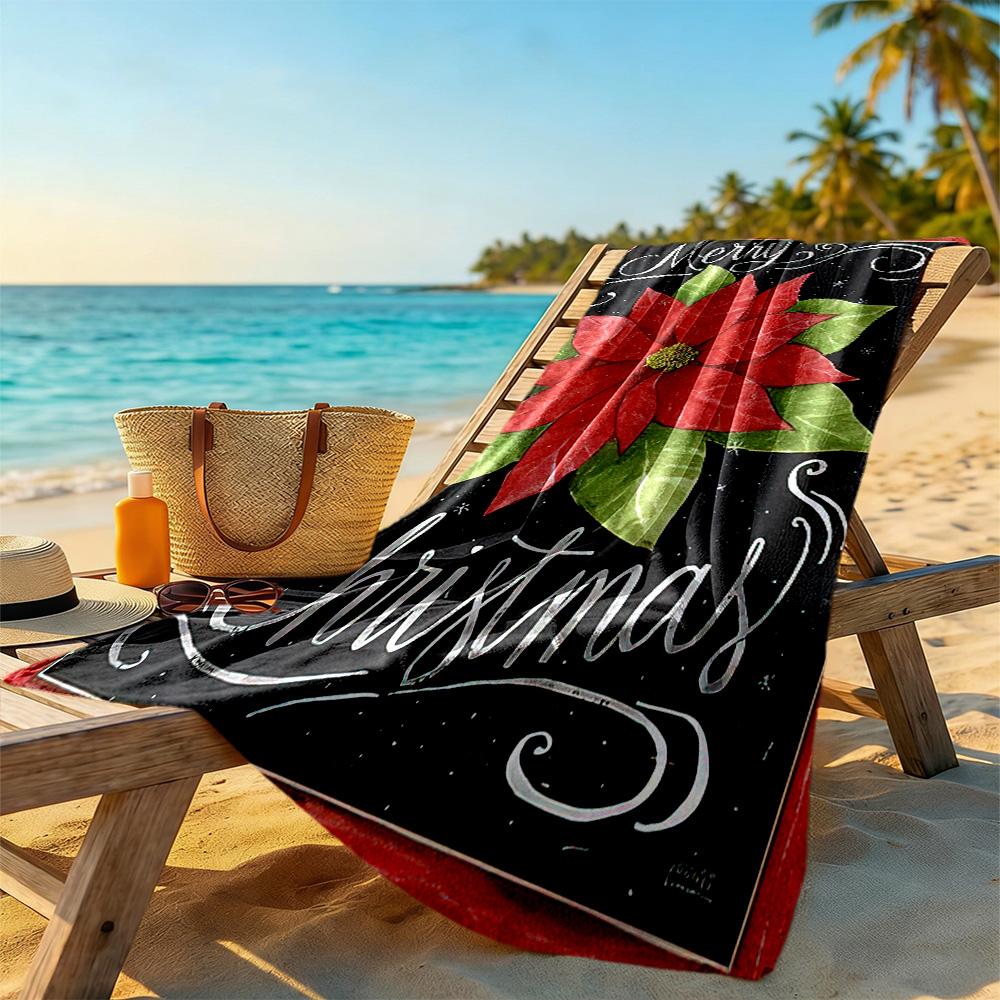 Christmas Beach Towel High Absorbency & Quick-Dry Comfortable Lightweight Portable for Swimming,Beach,Camping, Travel, Beach Accessories,Gym