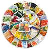 50-Pack Realistic Fruit & Vegetable Waterproof Stickers for Food Decoration and Notebook Planning