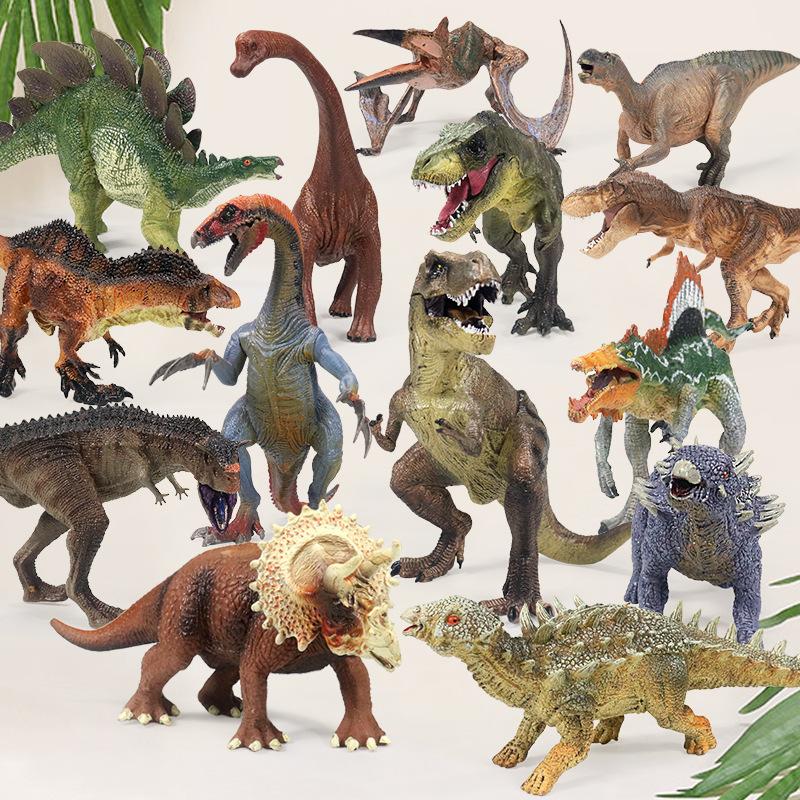 Jurassic Dinosaur Toy Set: Tyrannosaurus and Mosasaurus Models