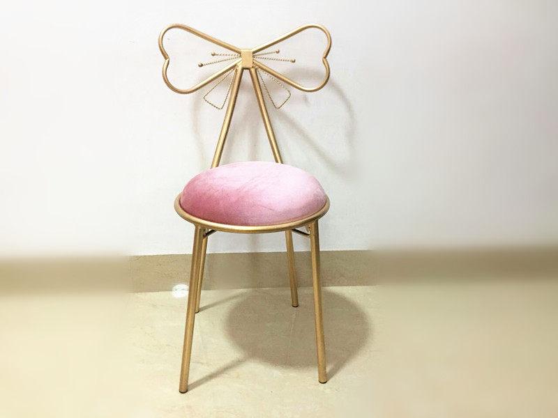 Moderne Nordic IJzeren Rugleuning Make-up & Eetkamerstoel