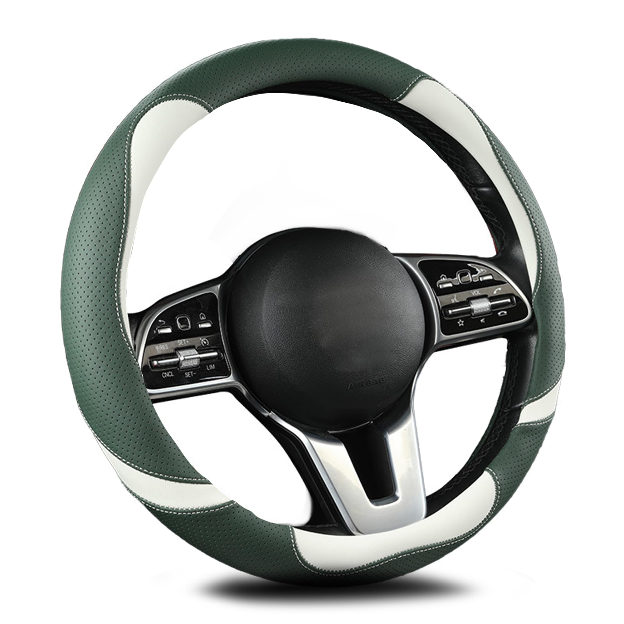 

Fesanla Steering Wheel Cover, For Thin, Small, Medium, Steering Wheel Cover, Light Vehicles, Thin, O-shaped 38cm зелёный