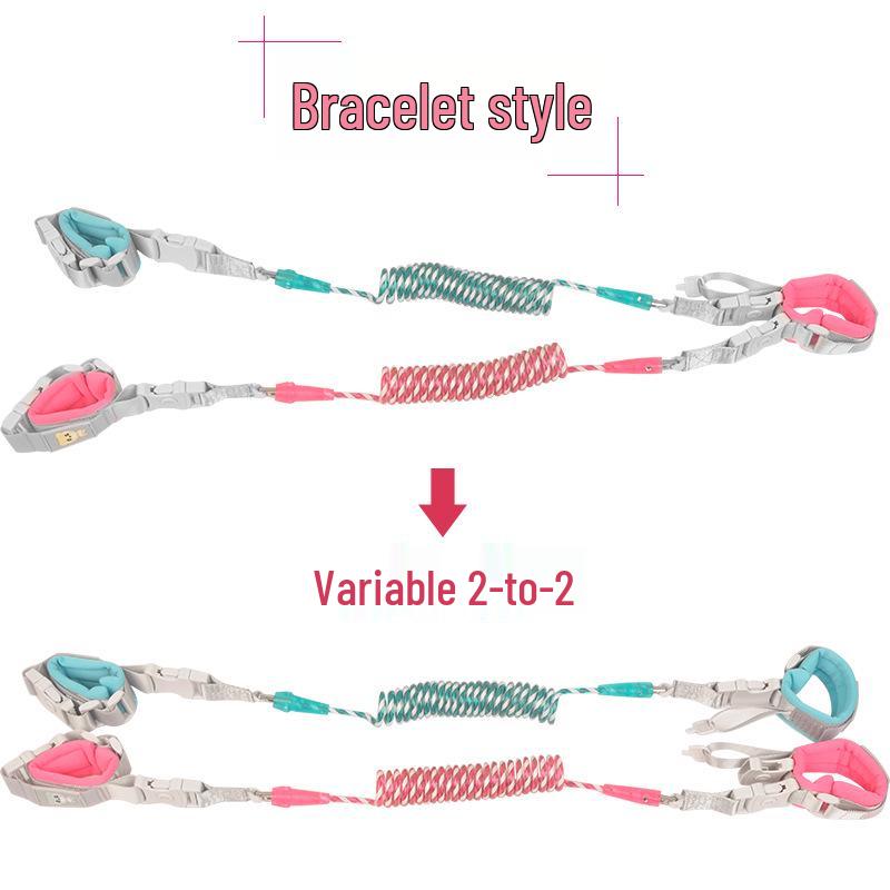 Twin Baby Anti-Lost Safety Wristband Leash and Stroller Strap.