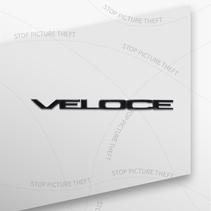 1 pièce Badge Emblème Métal 3D VELOCE TI pour Flanc de Carrosserie Pare-chocs Arrière Coffre Autocollant pour Alfa Romeo Giulietta Giulia Stelvio