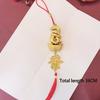 1Pc 2025 Year Of The Snake Gold-Plated Plastic Zodiac Snake Pendant Lucky Mascot Home Car Hanging Ornaments