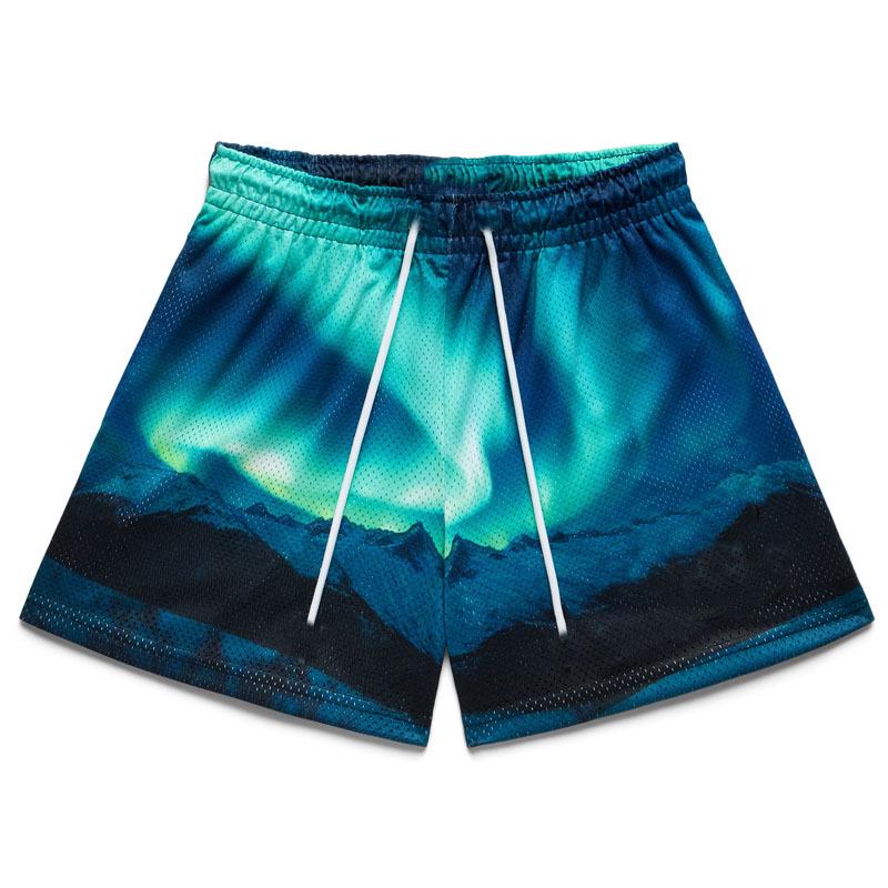 Unisex Amerikanische Mesh Atmungsaktive Sporthose - Lässig, Fitness, Laufen, Training, Lockerer Schnitt, Oberhalb des Knies