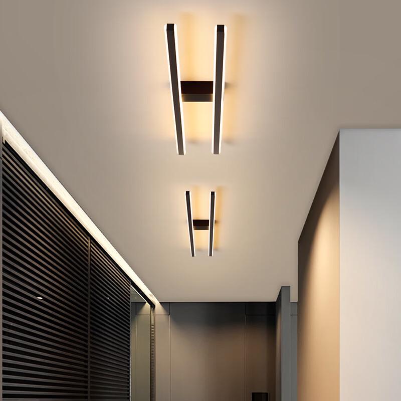 Minimalist Black LED Strip Corridor Light