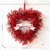 Valentine's Day & Mother's Day Red Rose Heart Wreath for Weddings & Home Decor