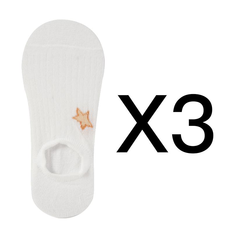 Women's Socks Fashion Summer Sock Low Tube Female White Solid Color Breathable Non Slip Invisible Socks
