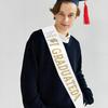 Graduation Sash Class of 2025 Elegant Adjustable Senior Sash for Women Bachelor Graduation Party Decor Ribbon Etiquette Belt