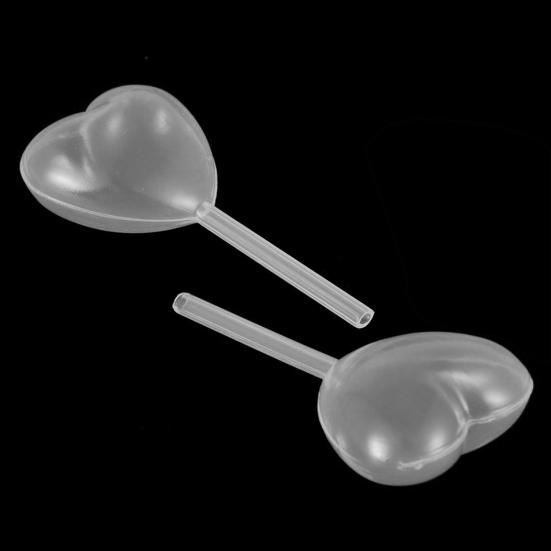 50Pcs 4ml Jam Straw Heart Shape Disposable Plastic Evenly Permeate Flavor Dropper Kitchen Tool