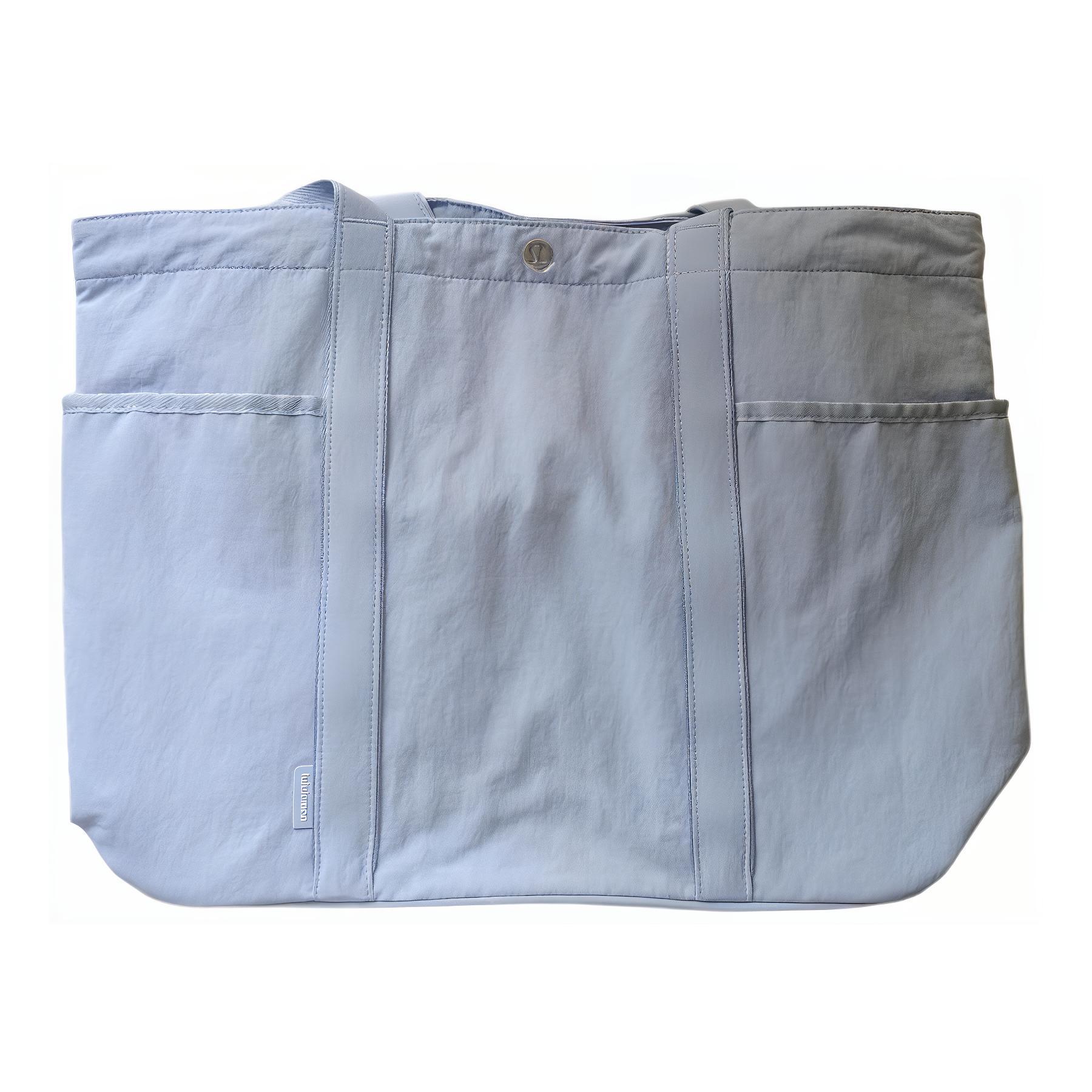 Lululemon Daily 20L Logo Snap Closure Recycled Nylon Tote Bag Unisex Tote Bag Linen-Blue LU9BSDS-CZ3452 Linen Blue