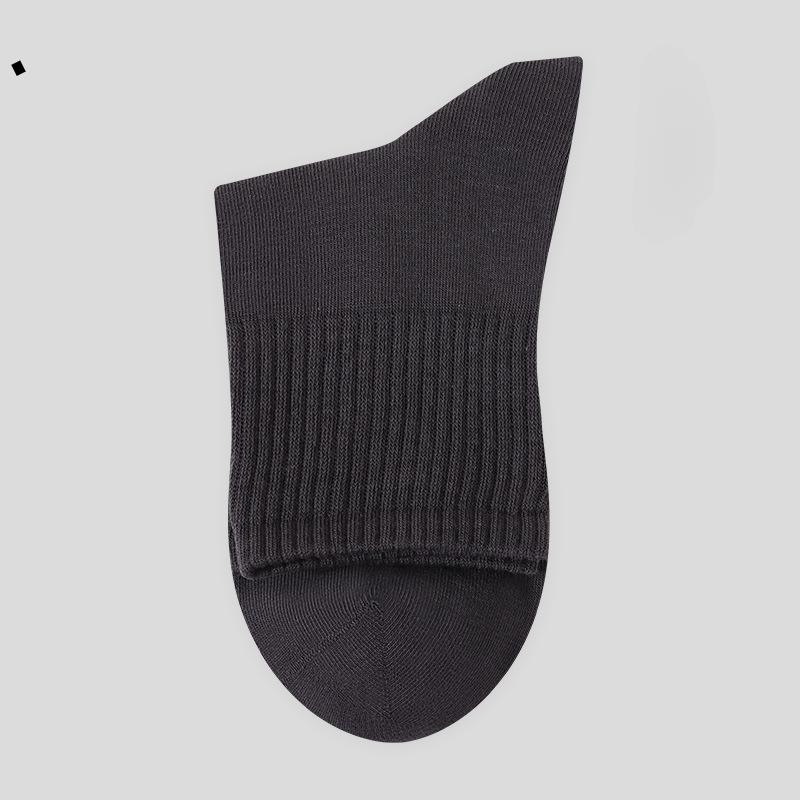 Men's Autumn Combed Cotton Business Antibacterial and Deodorizing Men's Cotton Socks Boneless Hand-sewn Mid-tube Cotton Socks