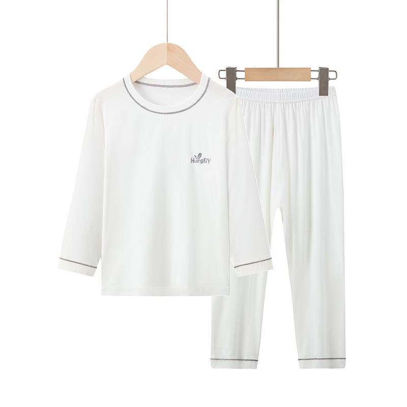 Summer Kids' Modal Pajamas Set: Short Sleeve & Shorts, Parent-Child Matching Homewear, Boys & Girls, Air Conditioning Suit