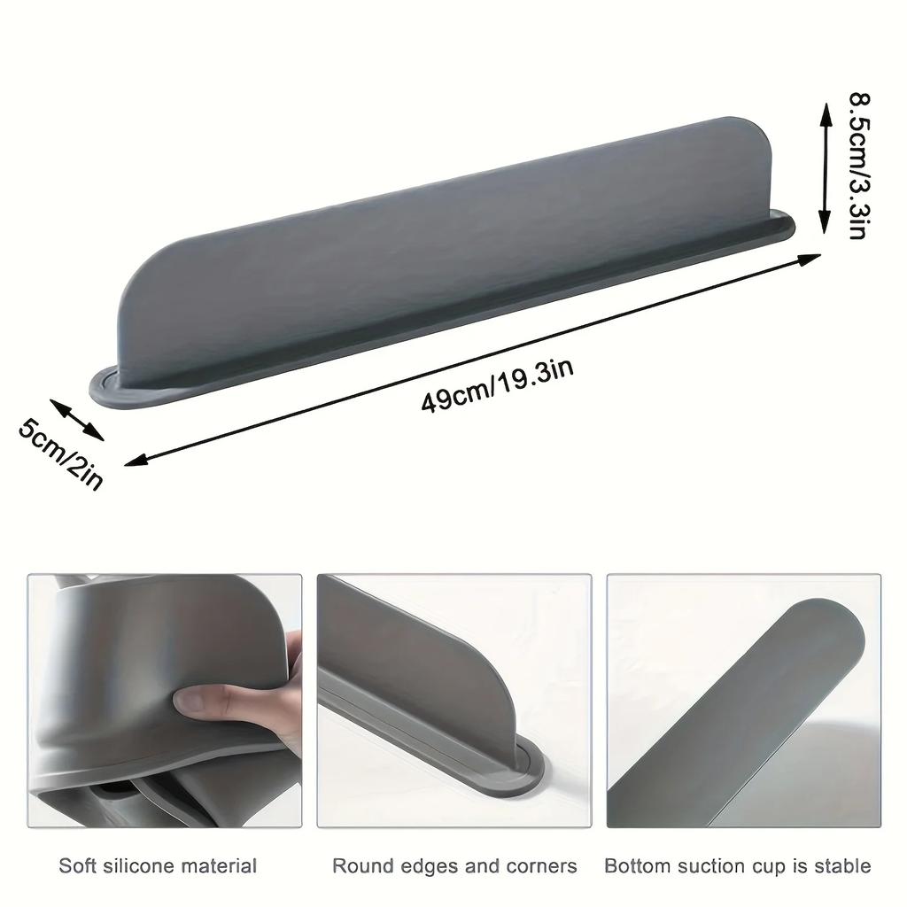 Reusable Waterproof Board Sink Splash Guard Silicone Countertop Water Baffle for Handwashing Sinks Vegetable Basins Bathroom