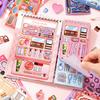 Food-Themed Sticker Book, Creative Miniature Scene Collection, Fun Stress-Relief Daily Materials, Journal Sticker Book