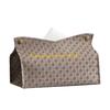F26C Decorative Rectangular Tissue Box-Case PU Leather Tissue Organizer Holder for Bathroom Modern Tissue Box Holder Office
