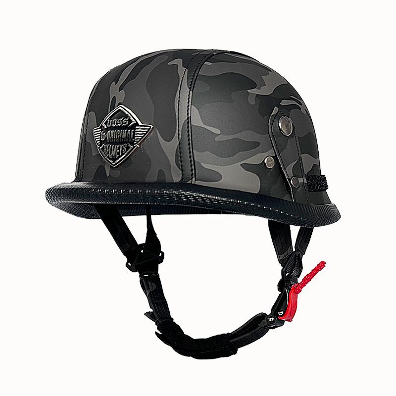 Vintage leather WWII style soldier helmet retro half helmet all seasons unisex bicycle cruiser electric scooter helmet JYT-108