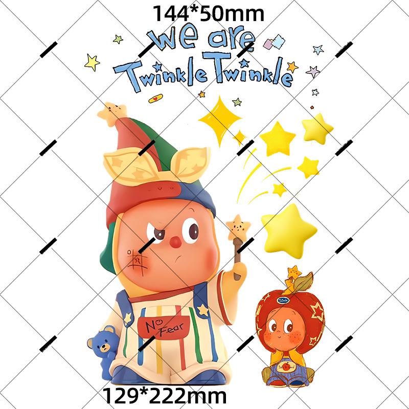 Creative Cartoon Star Electric Motorcycle Waterproof Decals - Cute, Decorative Car Body Stickers