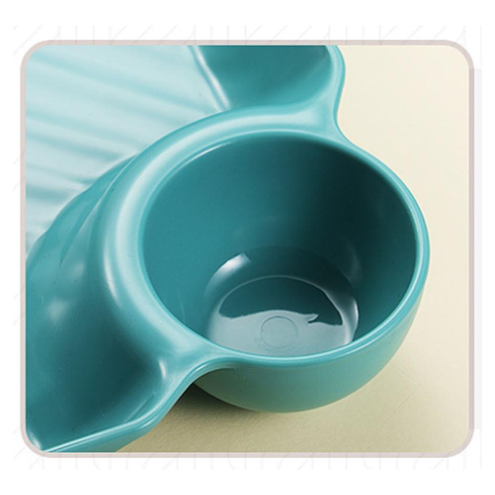 4Pcs Lightweight Divided  Tray Compartment Design Sauce  Plate Dinner Plate  Kitchen Daily Use