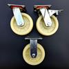 Heavy Duty Nylon Swivel and Fixed Caster Wheels with Brakes for Trolleys and Industrial Use