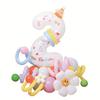 Digital Column Set New Korean Daisy Shaped Aluminum Film Balloon Birthday Party Decoration
