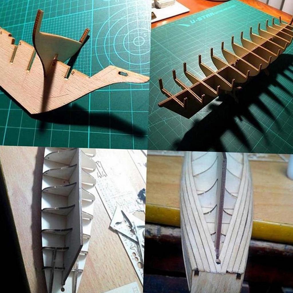 DIY Ship Assembly Model Kits Wooden Sailing Boat Scale Model Decoration for Kids Adults