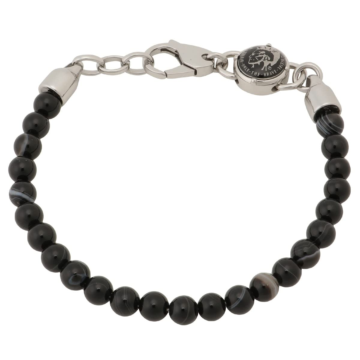 

DIESEL DX0848040 Beaded Bracelet in Black Multi/Silver, Braveman (Mohawk) Style, Men s Accessory [Parallel Import]