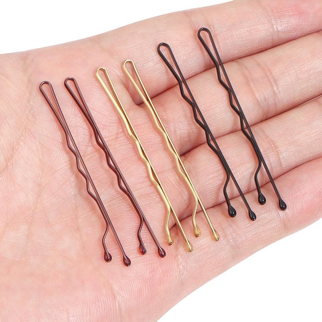 50pcs 5cm Metal Hairpins Casual Curly Wavy Grips Barrette Hair Clips For Women Girls DIY Hair Styling Tools Hair Accessories