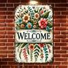 Metal Wall Art Poster, Spring Flower Home Decor, Vintage Tin Sign