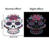Mexico Day of the Dead Luminous Facial Tattoo Sticker Halloween Party Decoration Halloween Dress Up Day of the Dead DIY Party