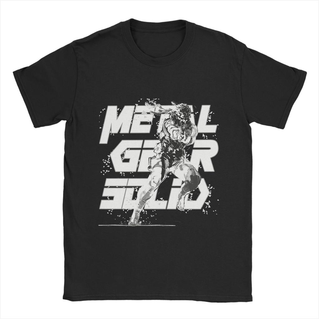 Men T-Shirt Metal Gear Solid Vintage Pure Cotton Tees Short Sleeve  T Shirt Round Neck Clothing Adult