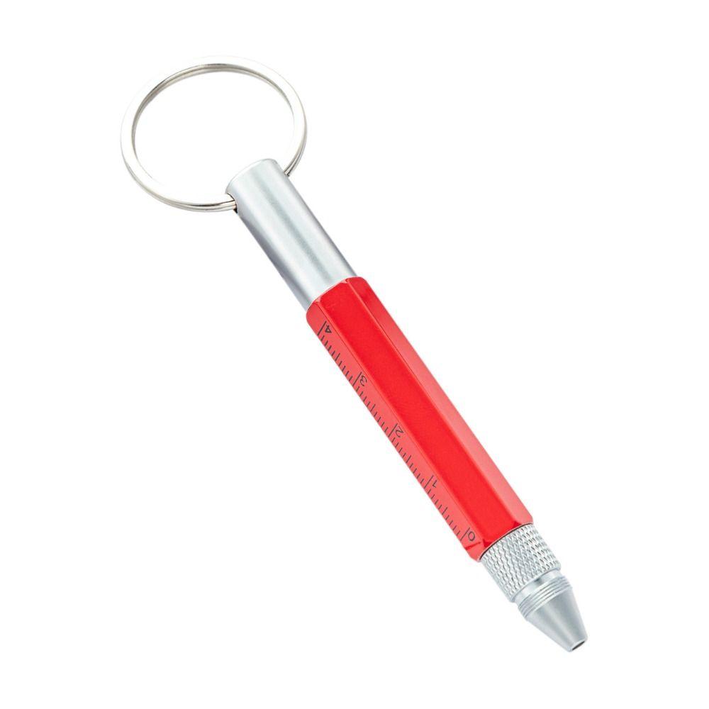 6-in-1 Multitool Pen Short Style Capacitive Pen Durable Woodworking Pen Outdoor Tool Pen