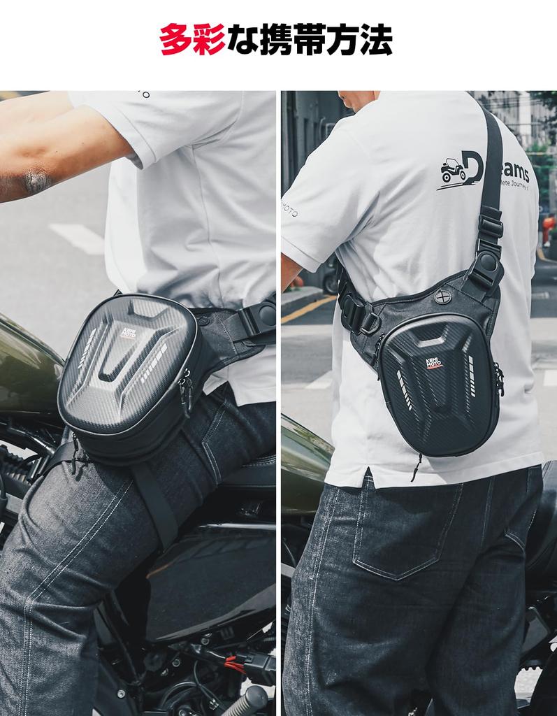 KEMIMOTO Tank Bag for Leg Bikes, Magnetic Waist Bag, Large Capacity, Expandable Capacity, Divider Pocket, Charging Hole, Durable, Universal for Iron T