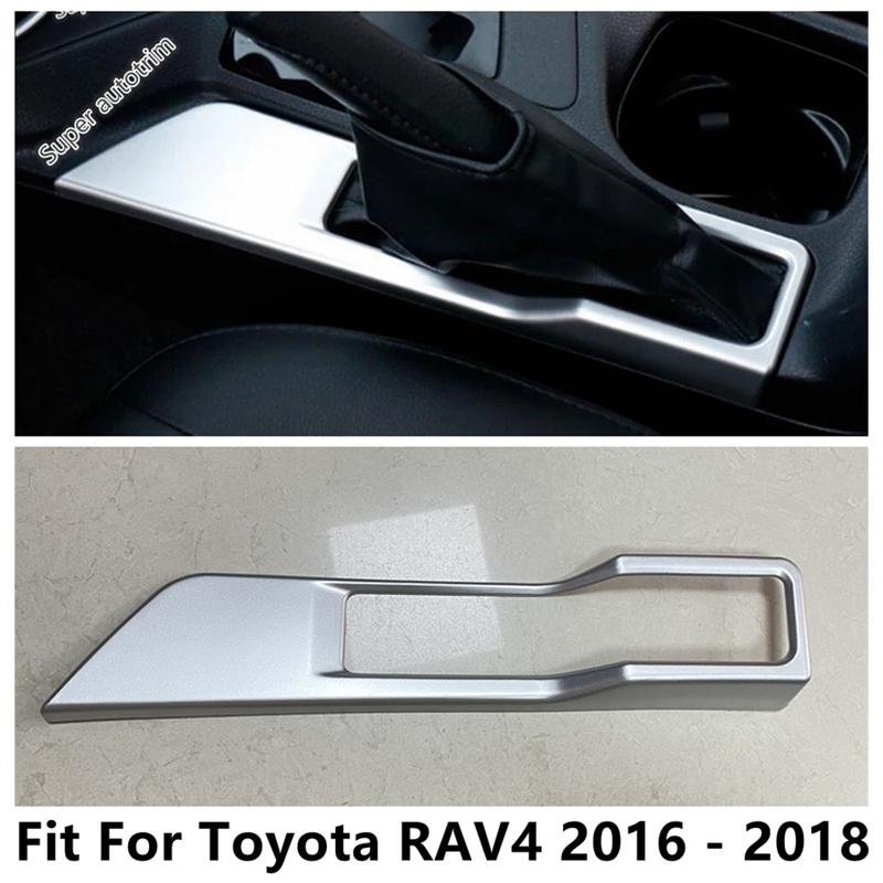Gear Shift Handbrake Parking Hand Brake Panel Frame Cover Trim For Toyota RAV4 Rav 4 2016 - 2018 ABS Matte Accessories Interior