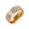 Specially designed for stainless steel rings8MM Matte Gold Ring Hip Hop Trend Plated18k Gold Ring Jewelry Set