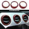 Air Condition Vent Outlet Frame Trim for Ford Mustang 15+ Red Carbon Accessories