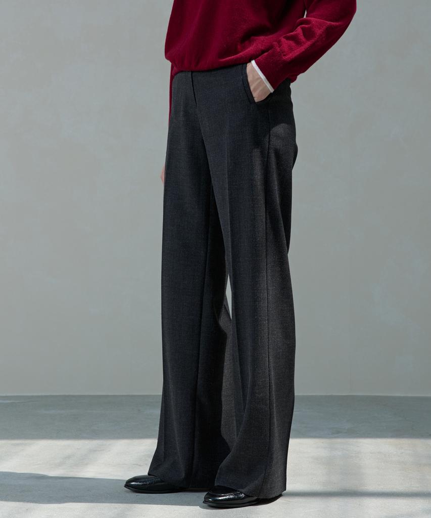 Aheule Leco Wide Span Slacks_Charcoal
