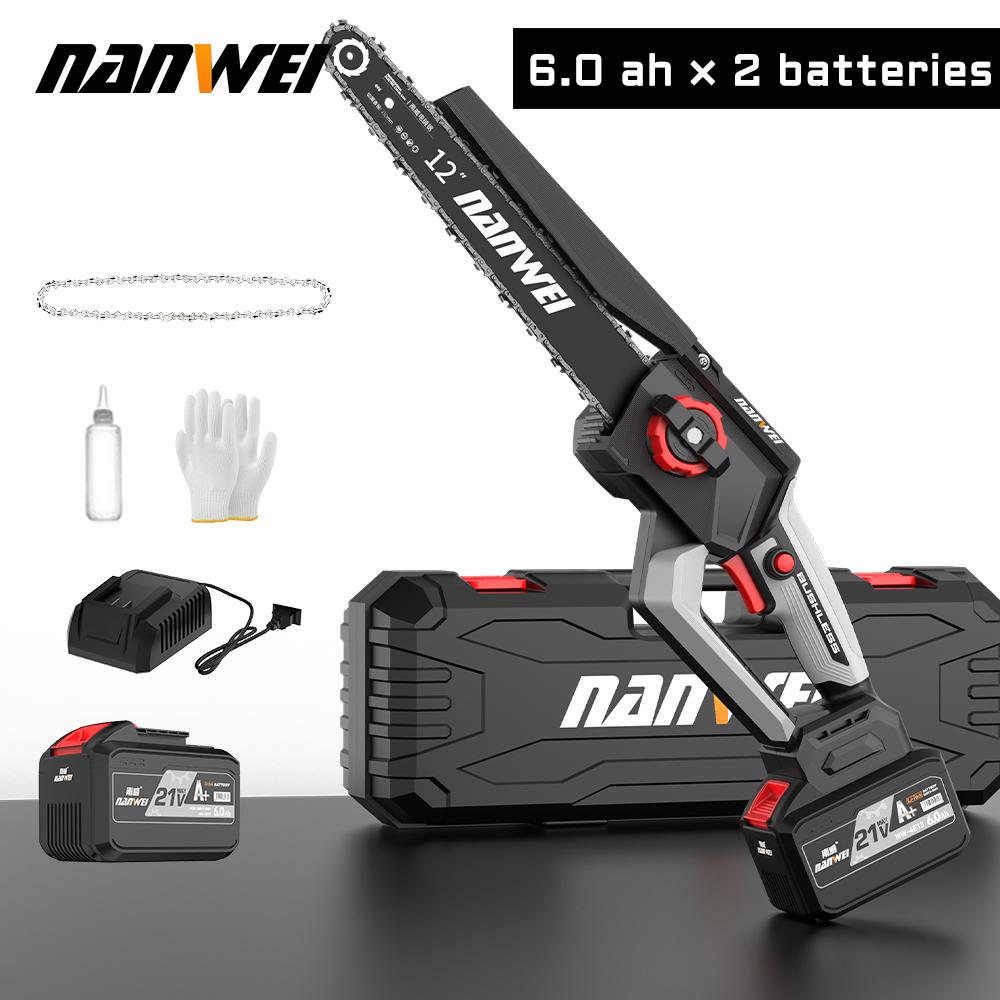 NANWEI 12 Inch Electric Chain Saw 2300W with Brushless Motor