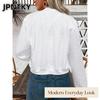 Giacche e Cappotti Invernali Autunnali a Manica Lunga Stampati a Colore Solido Casual Vintage da Donna JPNTKY