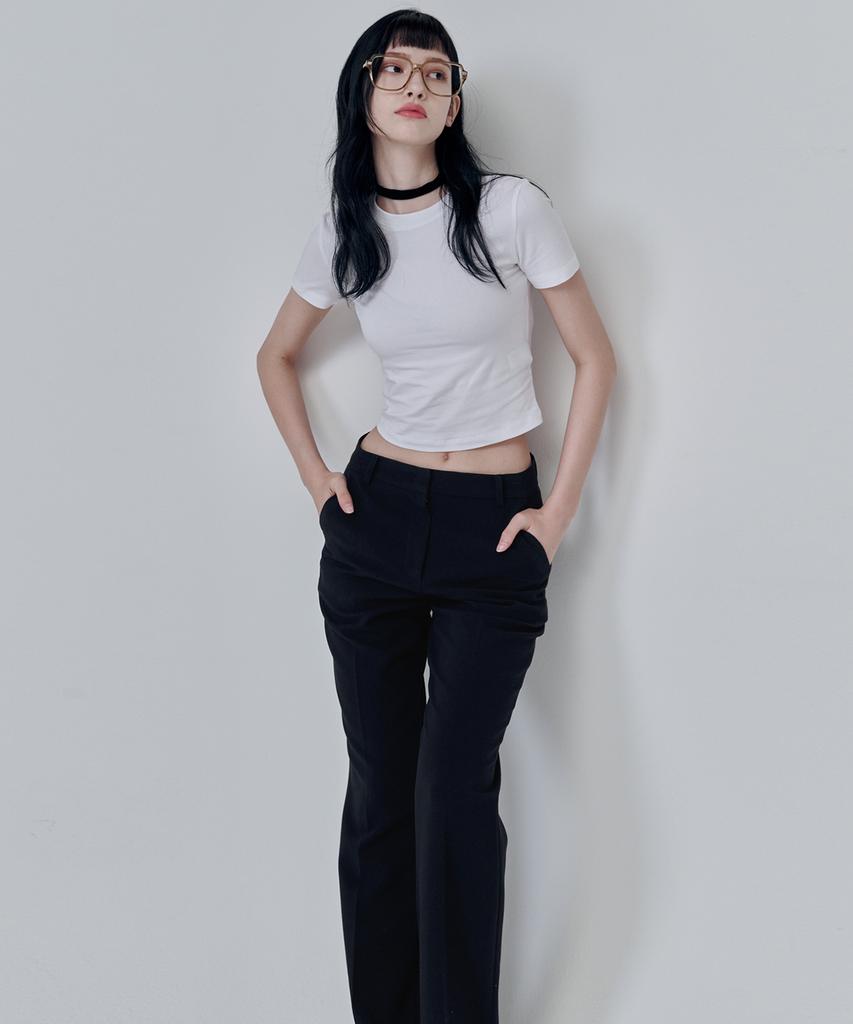 Marop 2140 Stretch Slim Bootcut Pants (Black)