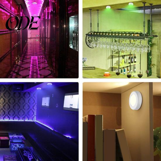 Lâmpada de Armário LED Cor RGB Dimerizável Balcão de Cozinha Controle Remoto Luz Noturna