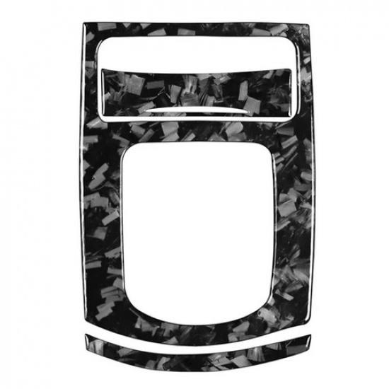 Forged Carbon Fiber Console Gear Shift Panel Cover For Infiniti G25 G35 G37 Q60