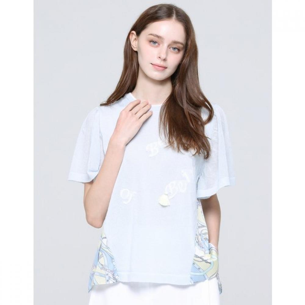 SON JUNG WAN Print Mix Knit Blouse Zkn6262121