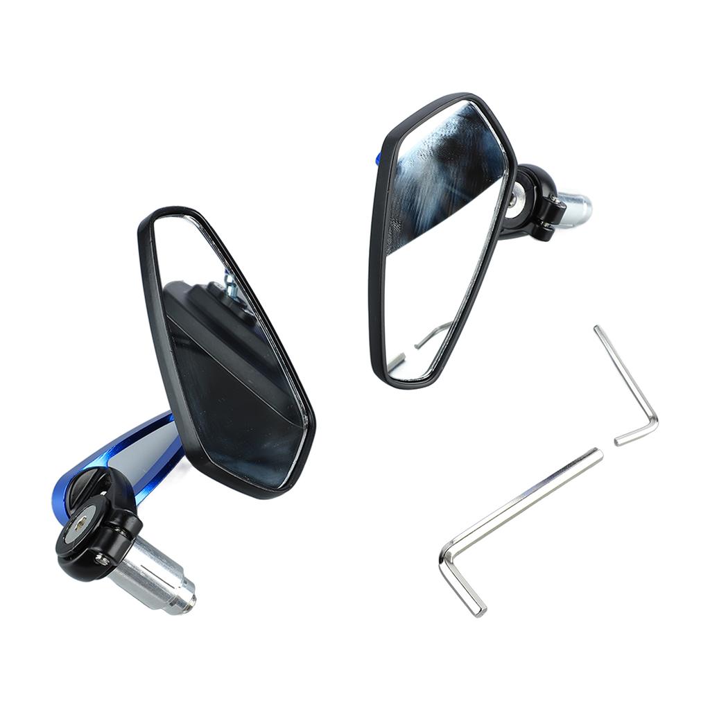 1 Pair Motorcycle Rear View Mirror 360 degrees Rotatable Glass Clear Handlebar Side Mirror