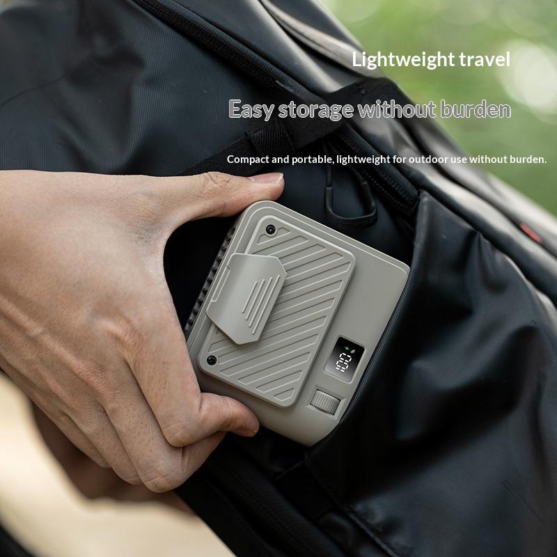 Portable Waist Fan Hanging Neck Fan 100 Speed Strong Wind Rechargeable Digital Display for Outdoor Working Sports Courier